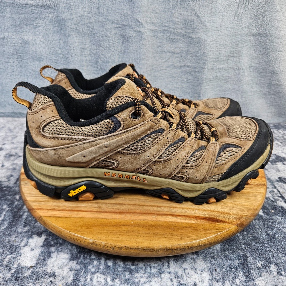 Merrell Moab 3 Vent Hiking Shoes Men 11 Brown Suede Low Top Trail Vibram J135545